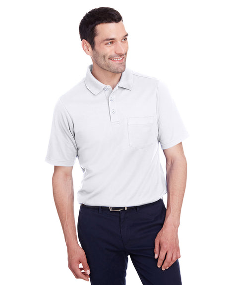 DEVON AND JONES Men's CrownLux Performance? Plaited Polo with Pocket