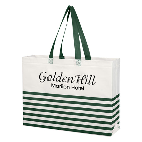 Non-woven Horizontal Stripe Tote Bag