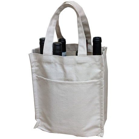 6 Bottle Canvas Bottle Tote