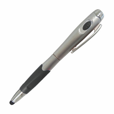 Triple Plastic Side Slide Action Ballpoint Pen/ Light/Stylus Combo (3-5 Days)