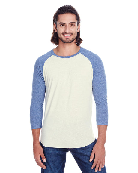 THREADFAST Unisex Triblend 3/4-Sleeve Raglan