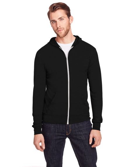 THREADFAST Unisex Triblend Full-Zip Light Hoodie