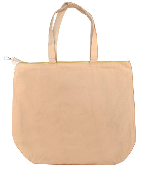 Deluxe Cotton Zipper Travel Tote