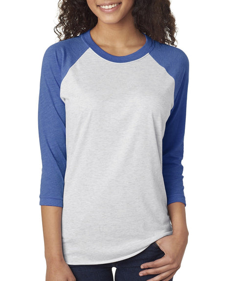 NEXT LEVEL APPAREL Unisex Triblend 3/4-Sleeve Raglan