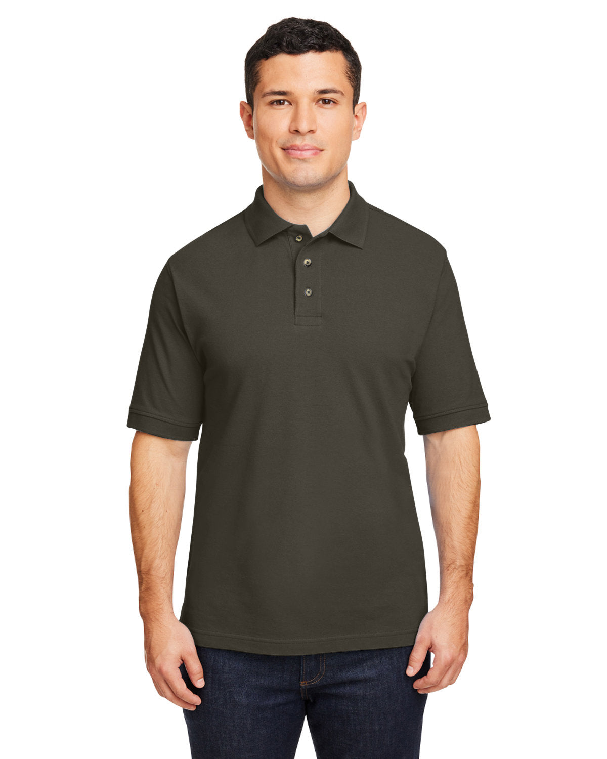 Harriton Men's 6 oz. Ringspun Cotton Piqué Short-Sleeve Polo