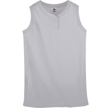 Girls' Sleeveless Two-Button Softball Jersey