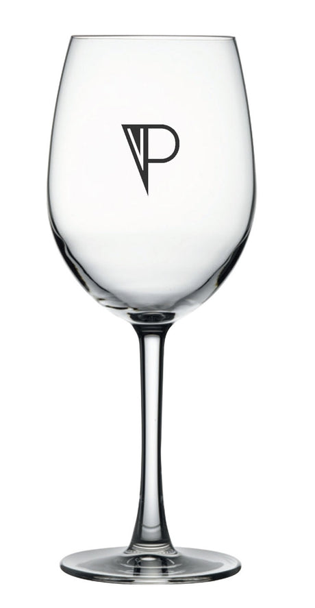 ~Arlington 16oz crystalline stemmed wine glass S/2 in an Ovation black gift box