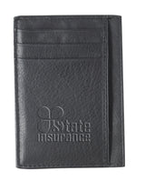 Business Card Holder, Genuine Leather - black