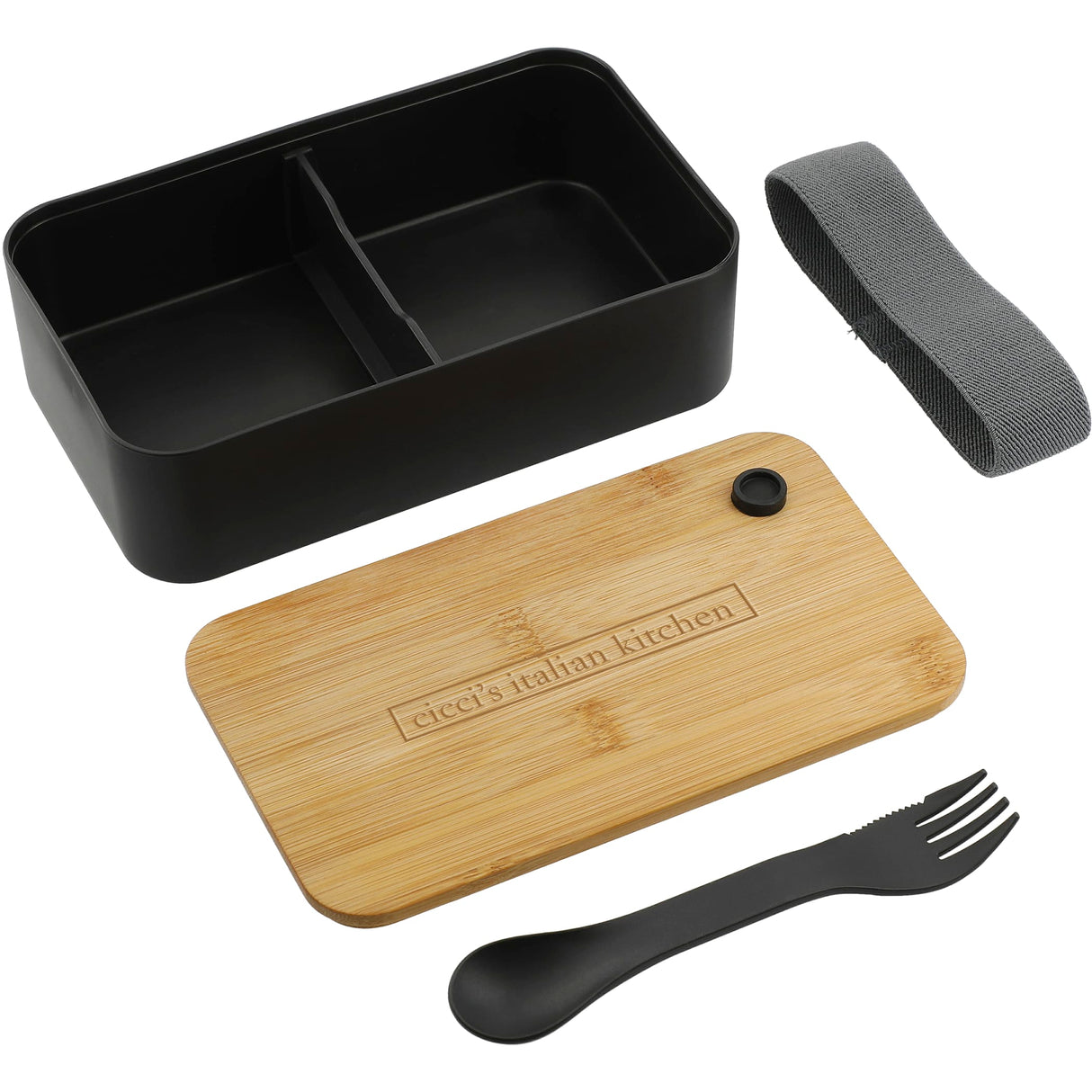 PLA Bento Box with Bamboo Lid