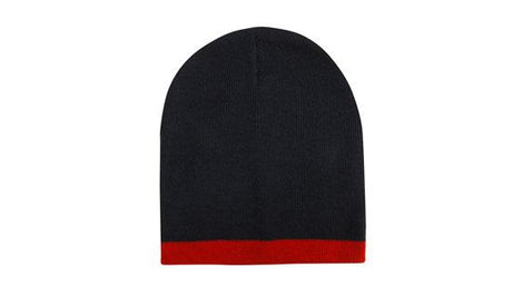 Roll Down 2-Tone Acrylic Toque Beanie