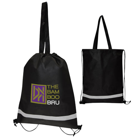 Double Feature Non-woven Drawstring Tote Bag