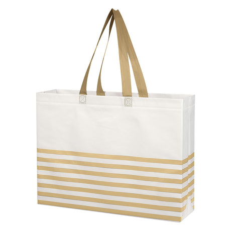 Non-woven Horizontal Stripe Tote Bag