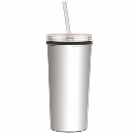 16 Oz. Niagara Insulated Tumbler with Full Color Imprint Straw Lid