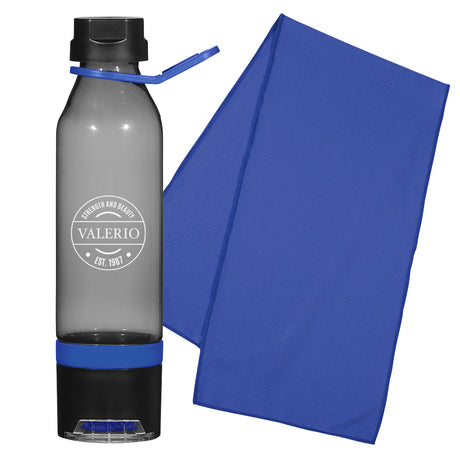 22 Oz. Energy Sports Bottle With Phone Holder and Cooling Towel