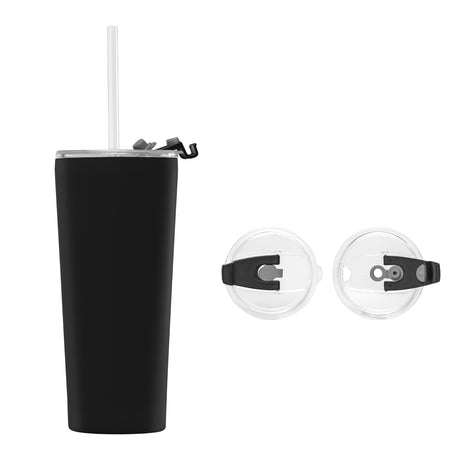 Excalibur - 22 oz. Double-Wall Stainless Tumbler with Straw - Laser