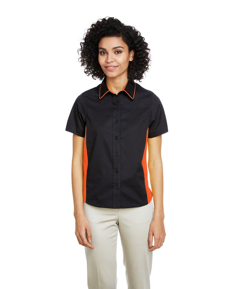 Harriton Ladies' Flash IL Colorblock Short Sleeve Shirt