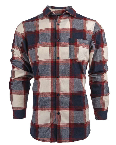 Burnside® Open Pocket Long Sleeve Flannel Shirt