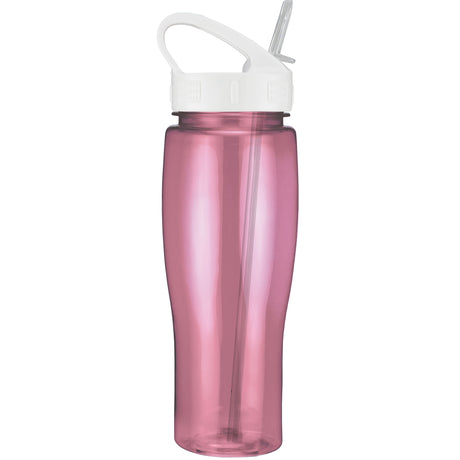 24 Oz. Contour Translucent Bottle w/ Sport Sip Lid and Straw