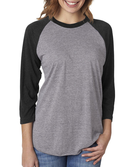 NEXT LEVEL APPAREL Unisex Triblend 3/4-Sleeve Raglan