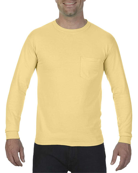 Comfort Colors Garment-Dyed Heavyweight Long Sleeve Pocket T-Shirt