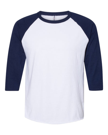 JERZEES Premium Blend Ringspun Three-Quarter Sleeve Raglan Baseball T-Shirt