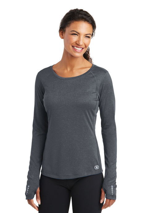 OGIO ENDURANCE Ladies' Long Sleeve Pulse Crew Shirt