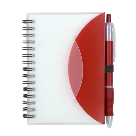 "Cupertino" Stylish Spiral Notepad Notebook with Matching Colour Pen