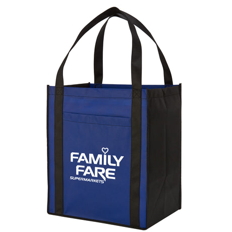 Large Non-Woven Grocery Tote Bag w/ Pocket