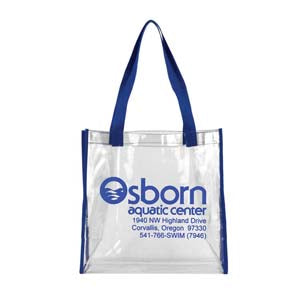 12" W x 12" H - "Matterhorn" Clear Vinyl Stadium Compliant Tote Bag (Stadium Compliant)