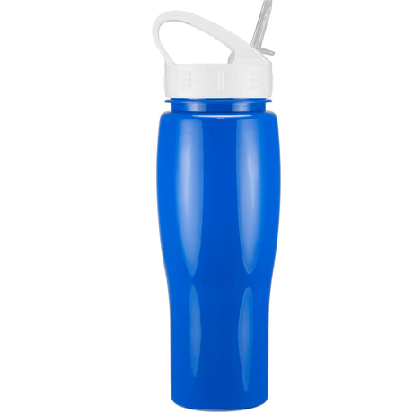 24 Oz. Contour Bottle w/ Sport Sip Lid And Straw - Solid Colors