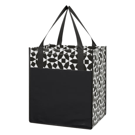 Non-woven Geometric Shopping Tote Bag