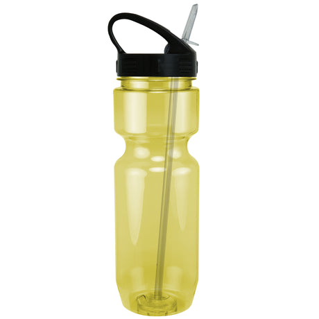 22 Oz. Translucent Bike Bottle w/ Sport Sip Lid and Straw