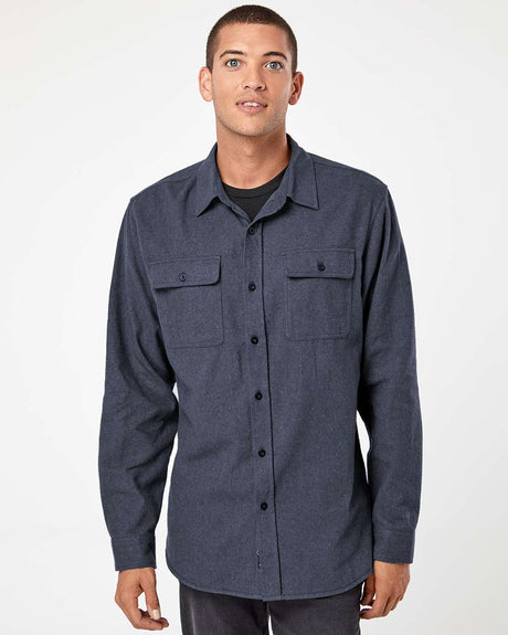 Burnside Long Sleeve Solid Flannel Shirt