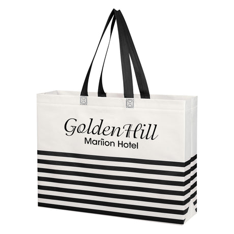 Non-woven Horizontal Stripe Tote Bag