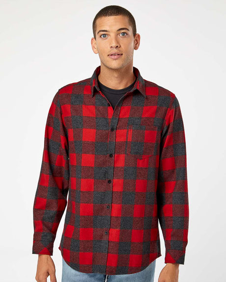 Burnside® Open Pocket Long Sleeve Flannel Shirt