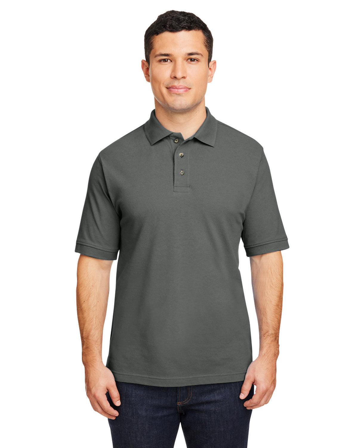 Harriton Men's 6 oz. Ringspun Cotton Piqué Short-Sleeve Polo