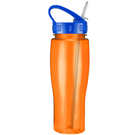 24 Oz. Contour Translucent Bottle w/ Sport Sip Lid and Straw