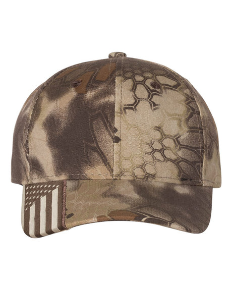 Outdoor Cap Camouflage w/Flag Visor Cap