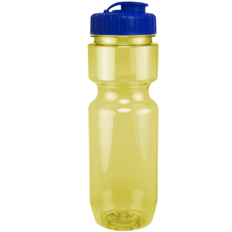 22 Oz. Translucent Bike Bottle w/ Flip Top Lid