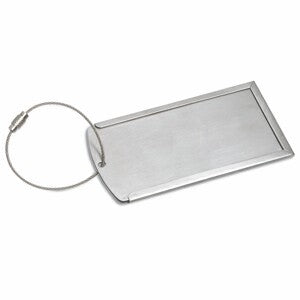 "Prestige" Brushed Metal Luggage Bag Tag