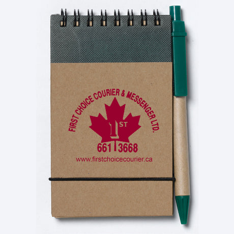 "Arcata" Recycled Jotter Notepad Notebook w/Recycled Paper Pen