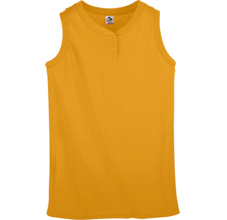 Girls' Sleeveless Two-Button Softball Jersey