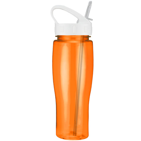 24 Oz. Contour Translucent Bottle w/ Sport Sip Lid and Straw