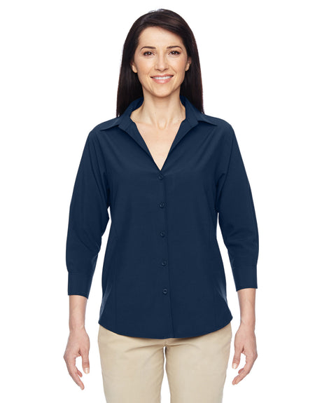 Harriton Ladies' Paradise 3/4-Sleeve Performance Shirt