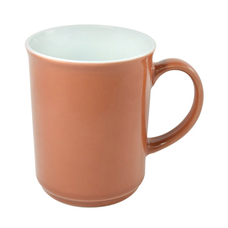 Cyprus 2tone terracotta/white 14oz mug in a Ripple gift box