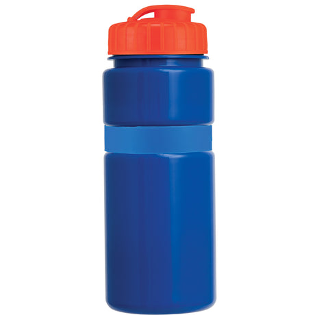 20 Oz. Sportster Bottle with Silicone Gripper Band w/ Push Pull Lid