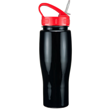 24 Oz. Contour Bottle w/ Sport Sip Lid And Straw - Solid Colors