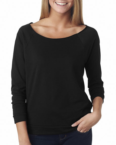 NEXT LEVEL APPAREL Ladies' French Terry 3/4-Sleeve Raglan