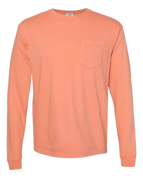 Comfort Colors Garment-Dyed Heavyweight Long Sleeve Pocket T-Shirt