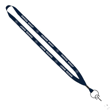 1/2" Polyester Lanyard w/Metal Crimp & Swivel Snap Hook